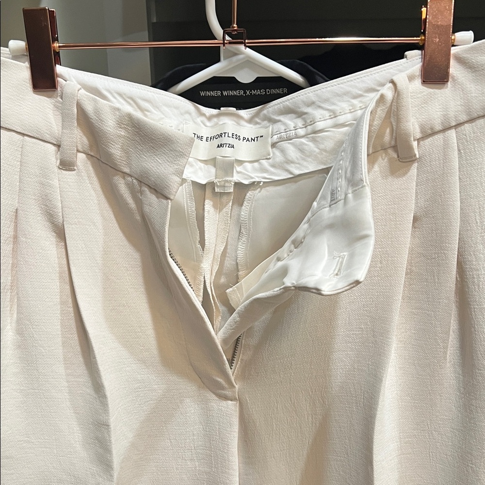 Aritzia Cream Effortless Pants